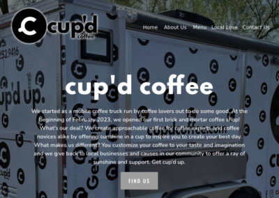 Cup’d Coffee Web Design by TMHWebsites