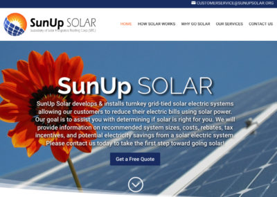 SunUp Solar Web Design by TMHWebsites